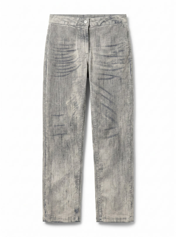 Jeans Tina regular fit in denim floccato