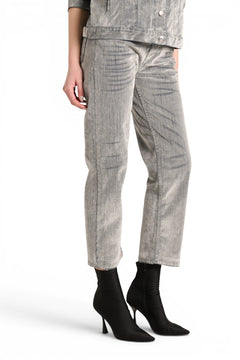 Jeans Tina regular fit in denim floccato