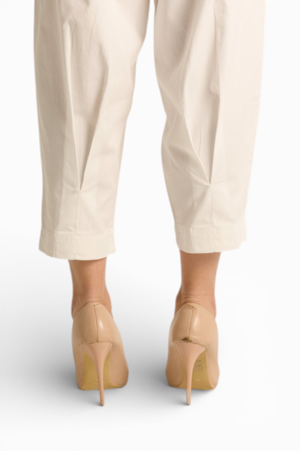Pantaloni Debora cargo balloon fit in gabardine a vita alta con pinces