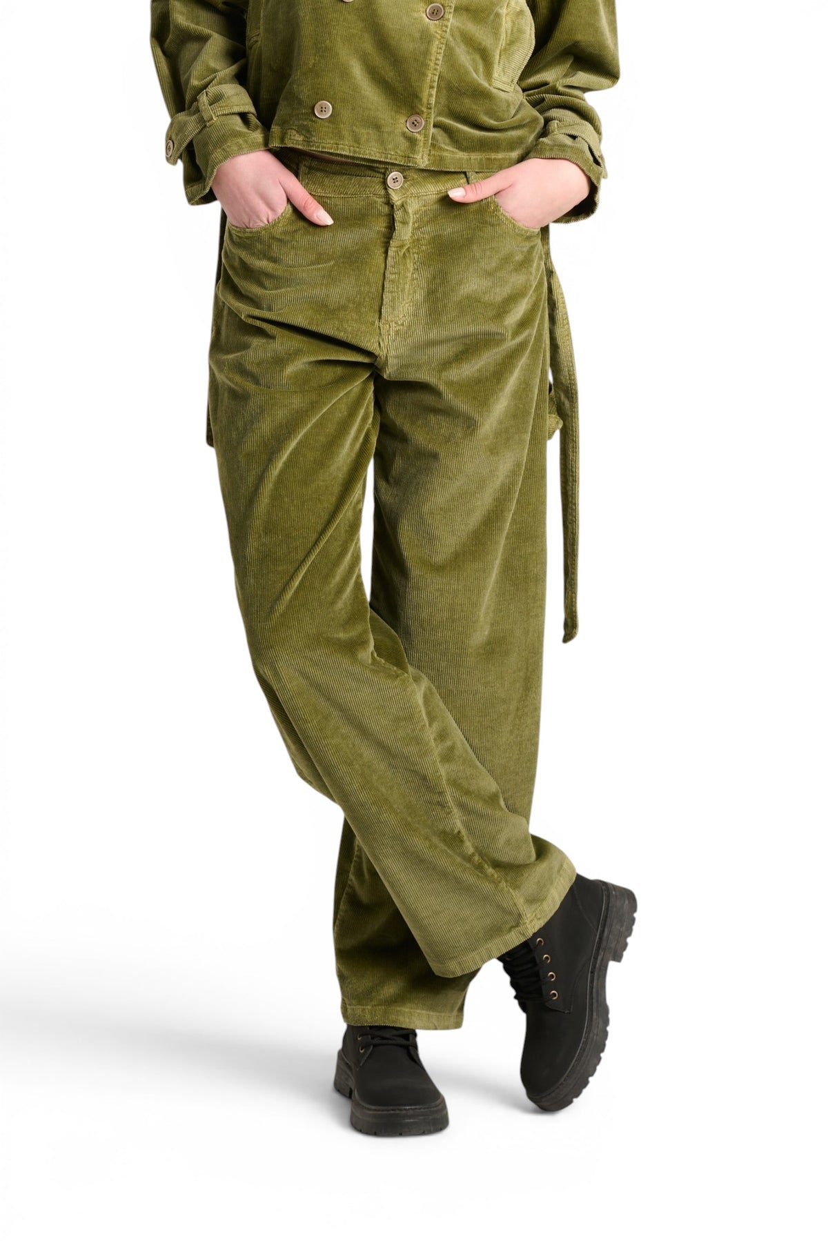 Pantaloni Charli carpenter barrel in velluto a coste misto modal