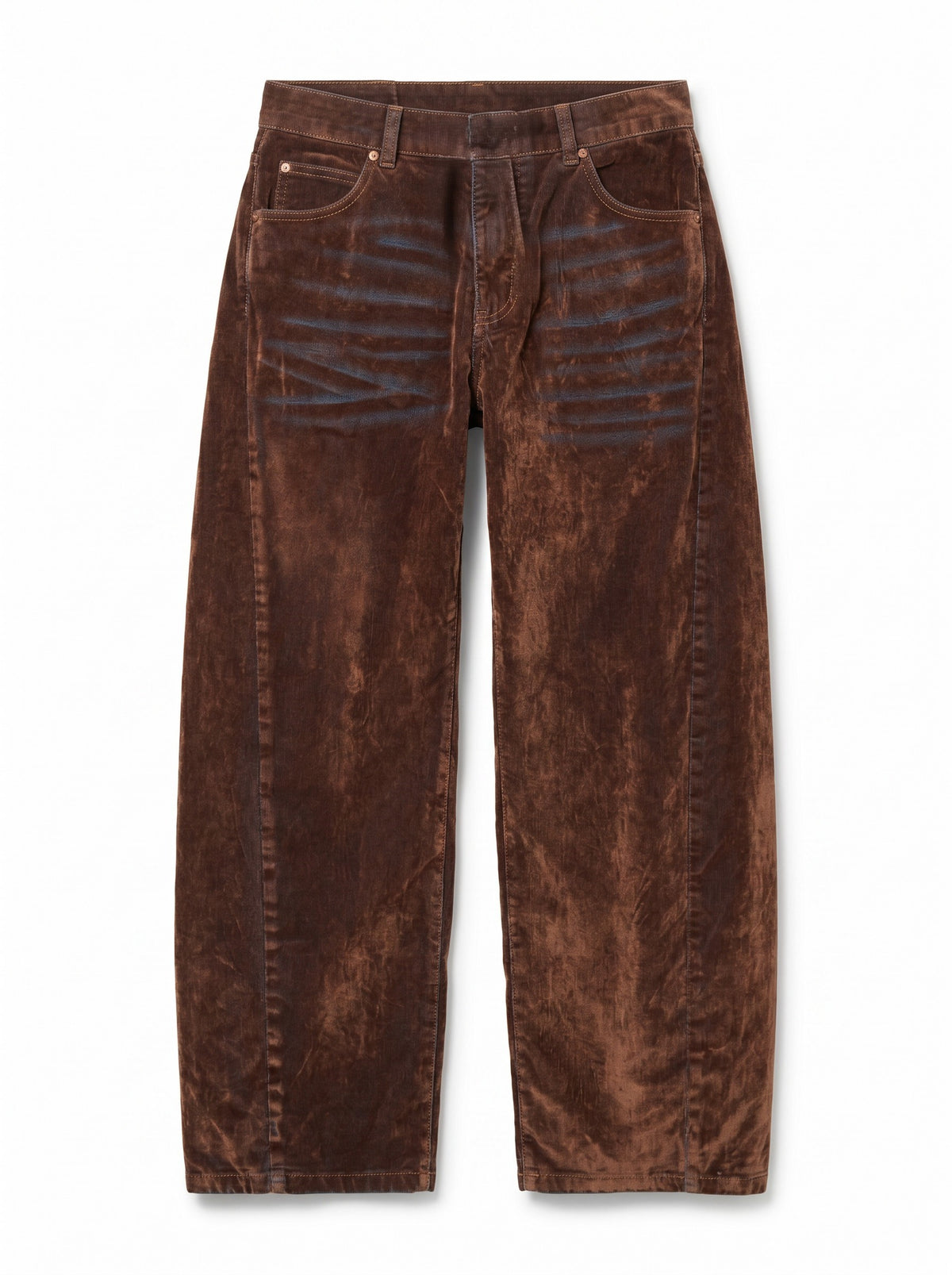 Jeans Ines barrel butterfly in denim floccato