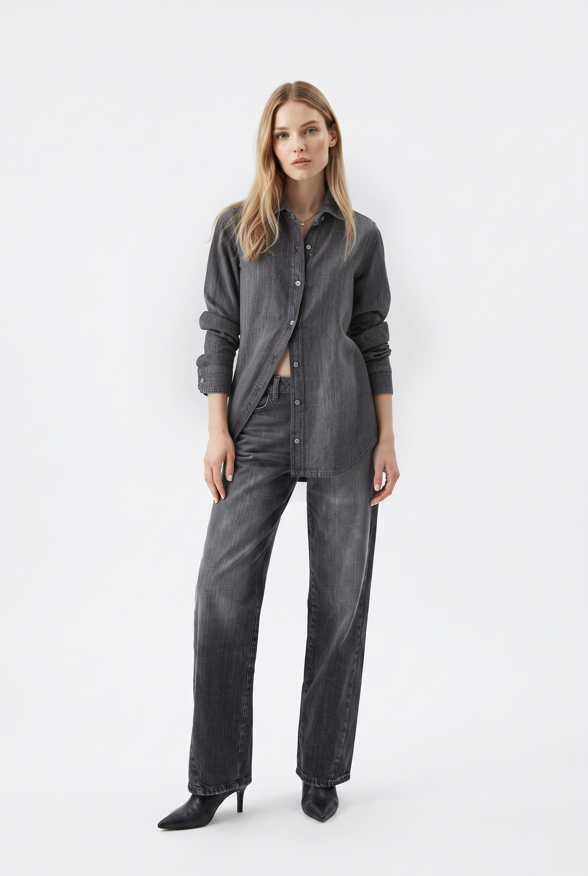 Paris-S black chambray shirt