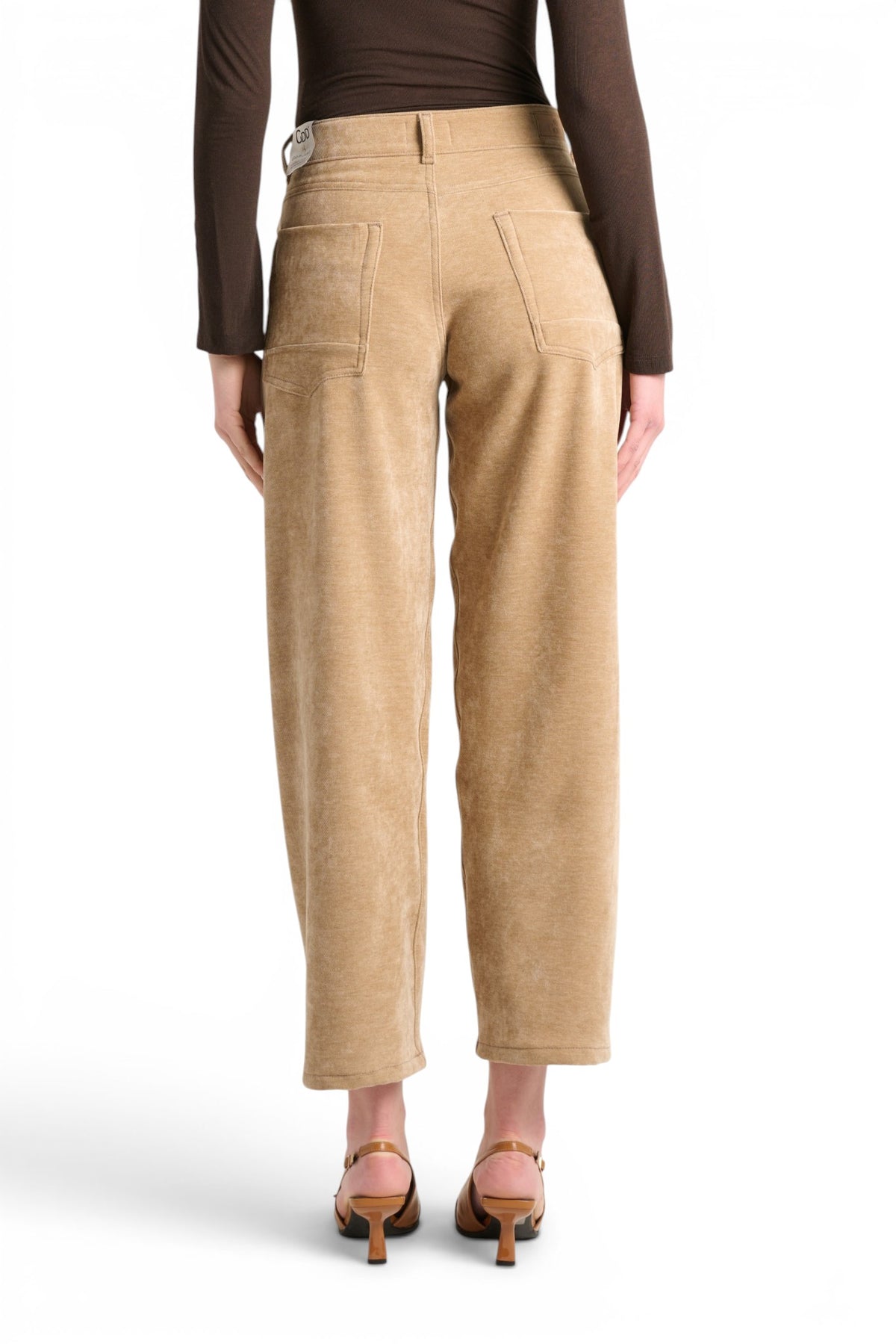 Pantaloni Tim eggfit in velluto a trama obliqua