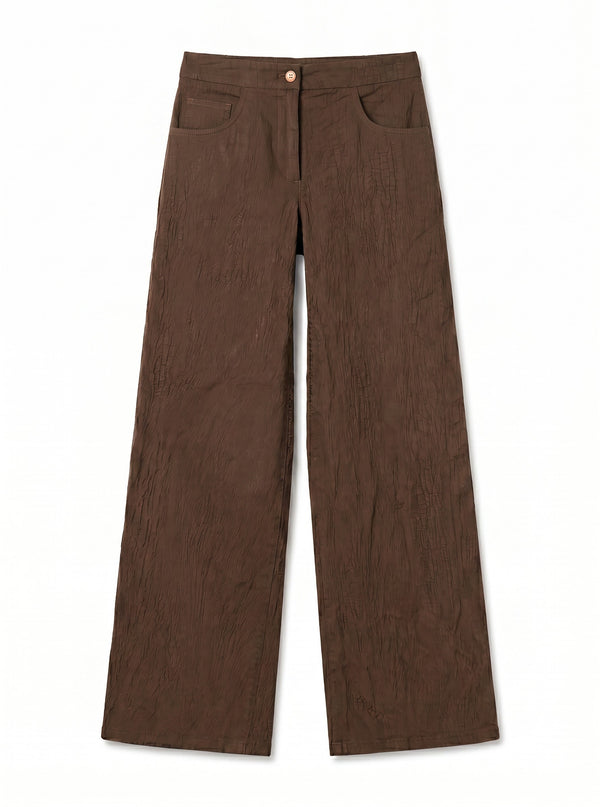 Jeans Becca wide leg in denim crackle moro
