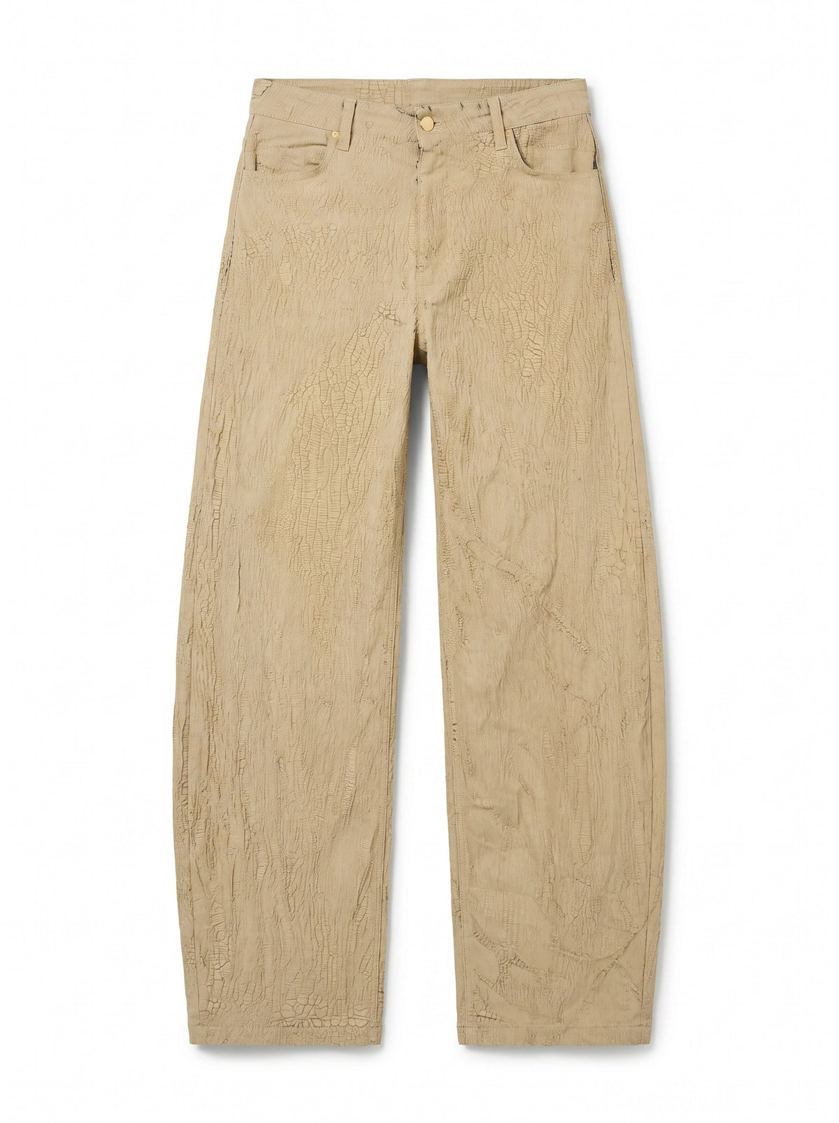 Jeans Berry barrel in denim crackle beige