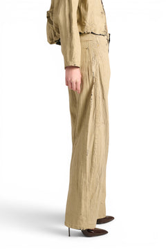 Jeans Berry barrel in denim crackle beige