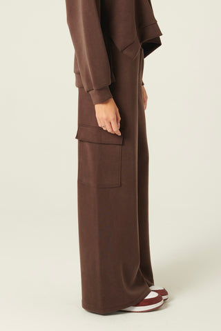 Pantaloni Wax cargo in felpa misto viscosa