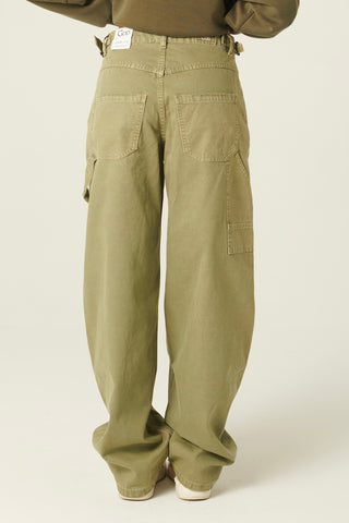 Pantaloni Charli carpenter in canvas barrel fit