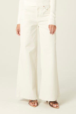 Pantaloni Becca wide leg in drill