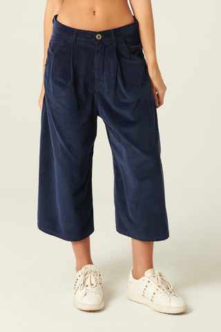 Bermuda Haze con pinces in velluto misto modal