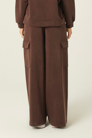 Pantaloni Wax cargo in felpa misto viscosa