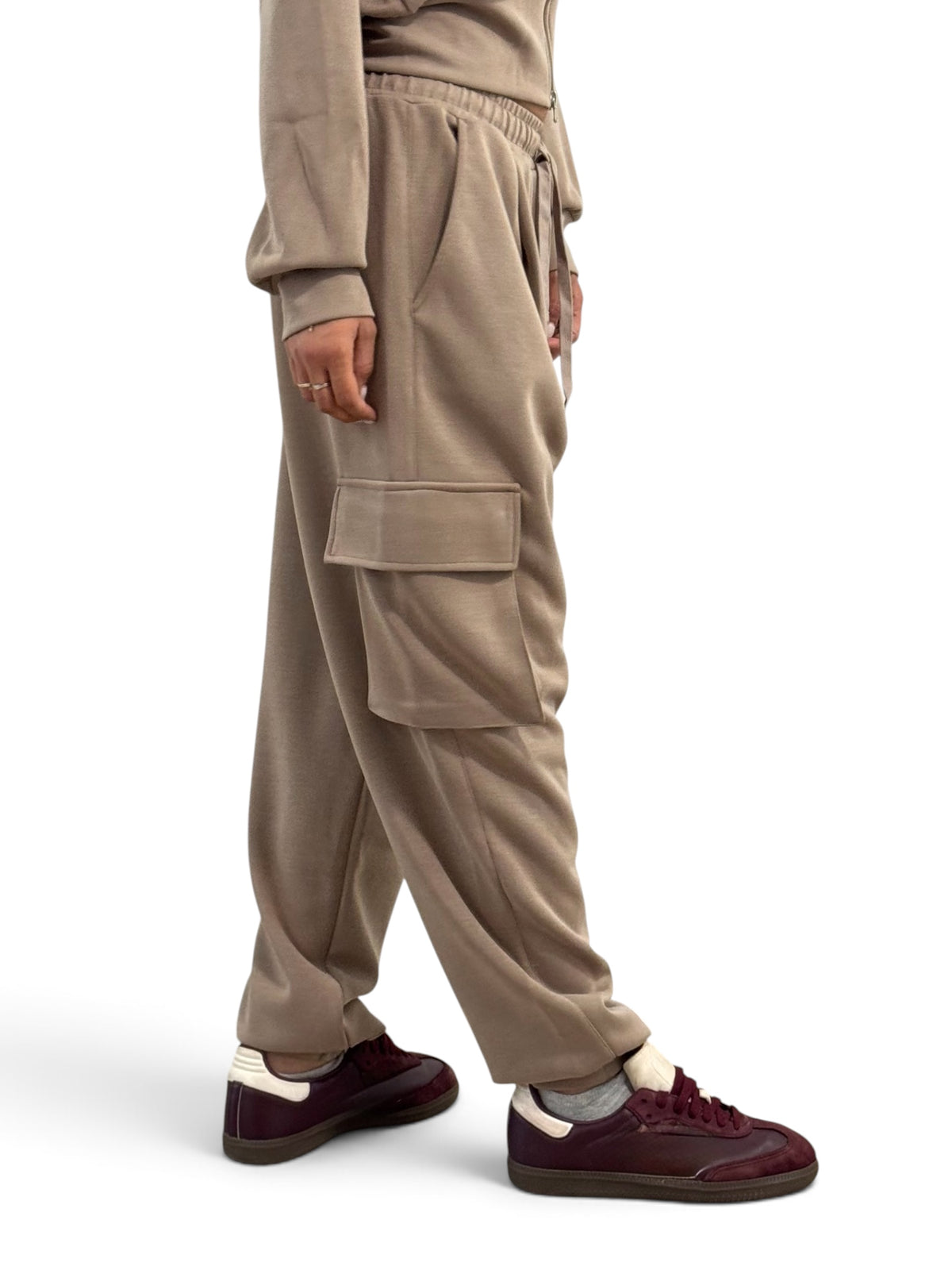 Pantaloni Jane jogger in felpa misto viscosa