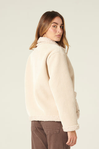 Giacca Kelly in velluto con teddy in tono