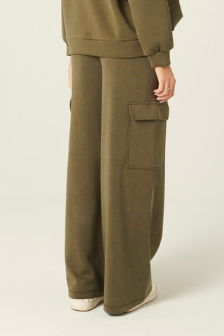 Pantaloni Wax cargo in felpa misto viscosa