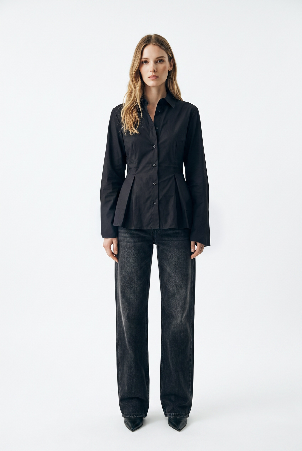 Pantaloni Star-S in gabardine effetto used