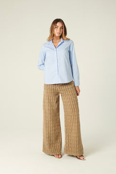 Pantaloni Alisha in drill laserato