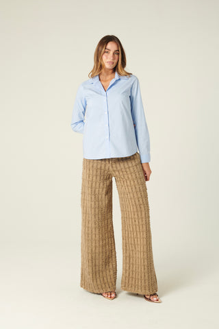 Pantaloni Alisha in drill laserato