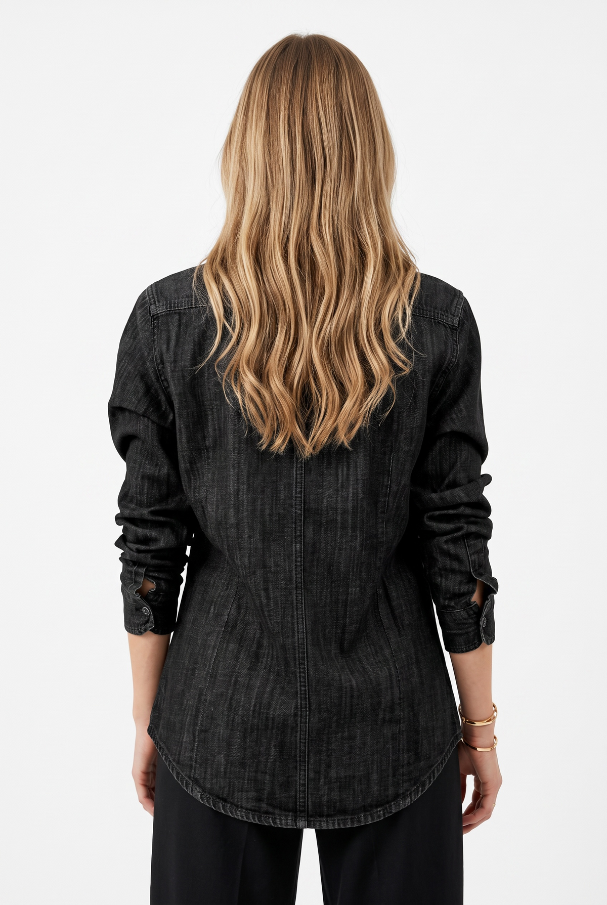 Paris-S black chambray shirt