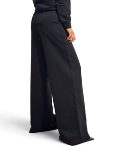Pantaloni Ivy straight leg in felpa con nervina