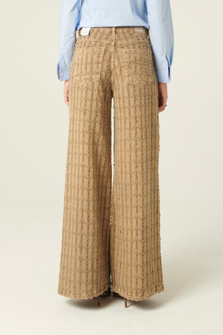 Pantaloni Alisha in drill laserato