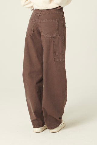 Pantaloni Charli carpenter in canvas barrel fit