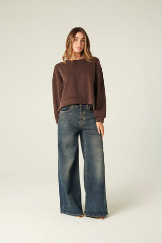 Jeans Becca wide leg in denim comfort