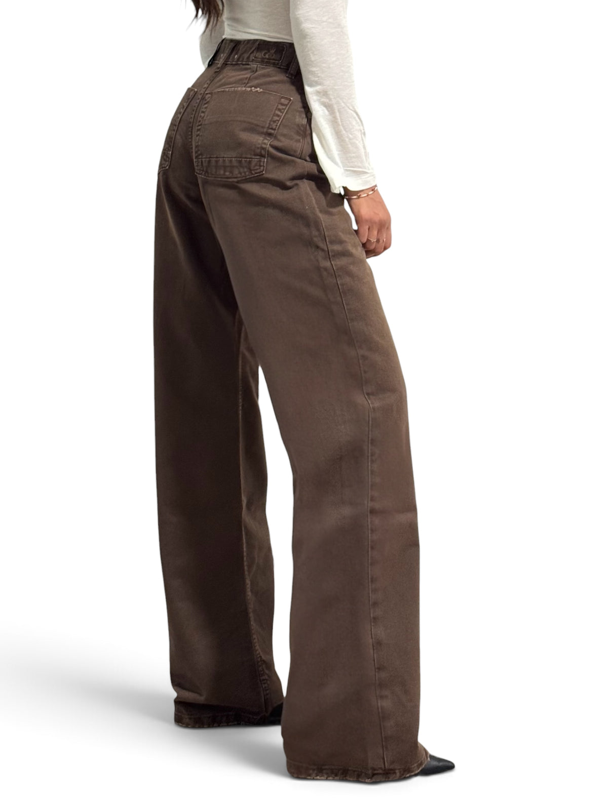 Pantaloni Star-S in gabardine effetto used