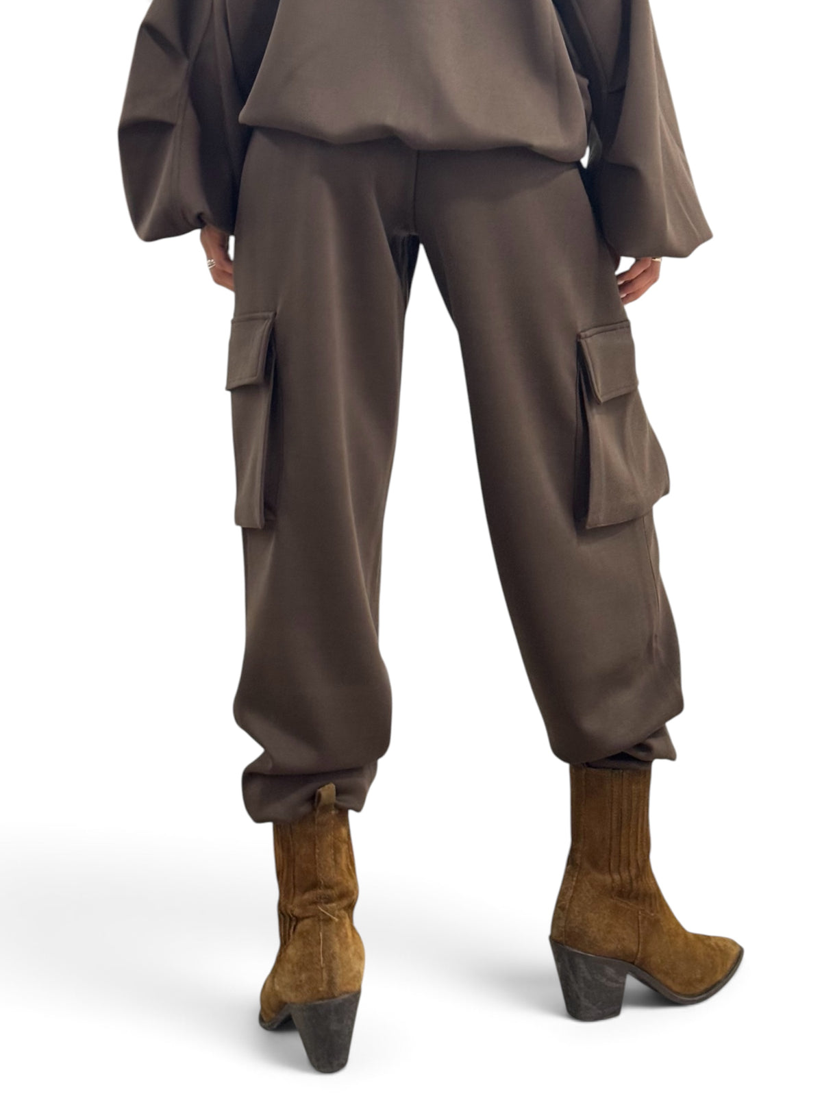 Pantaloni Jane jogger in felpa misto viscosa