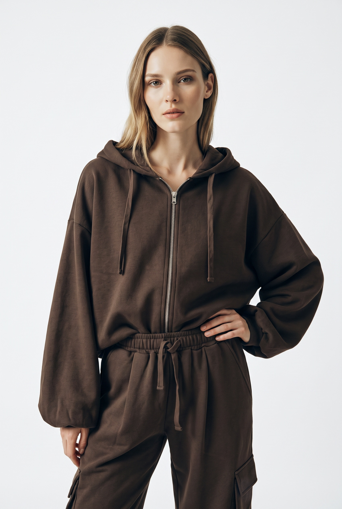 Felpa Megan maxi bomber oversize in misto viscosa