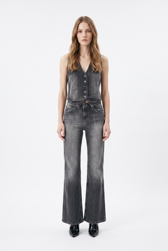 Gilet Jen-S in denim nero