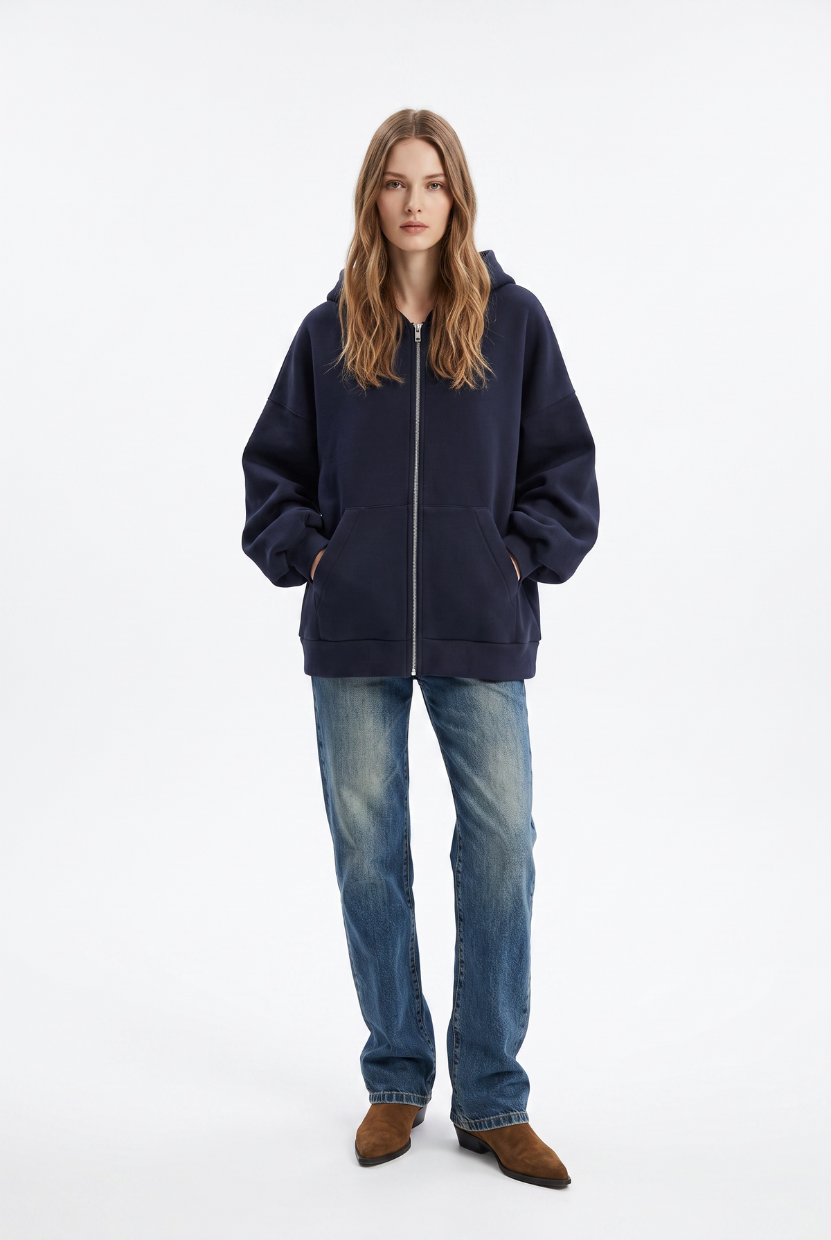 Felpa Mia bomber oversize con cappuccio in candy cotton