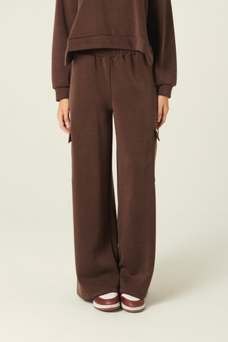 Pantaloni Wax cargo in felpa misto viscosa