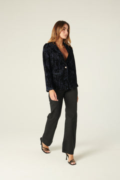 Giacca Lily in denim floccato