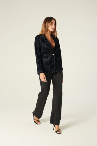 Giacca Lily in denim floccato