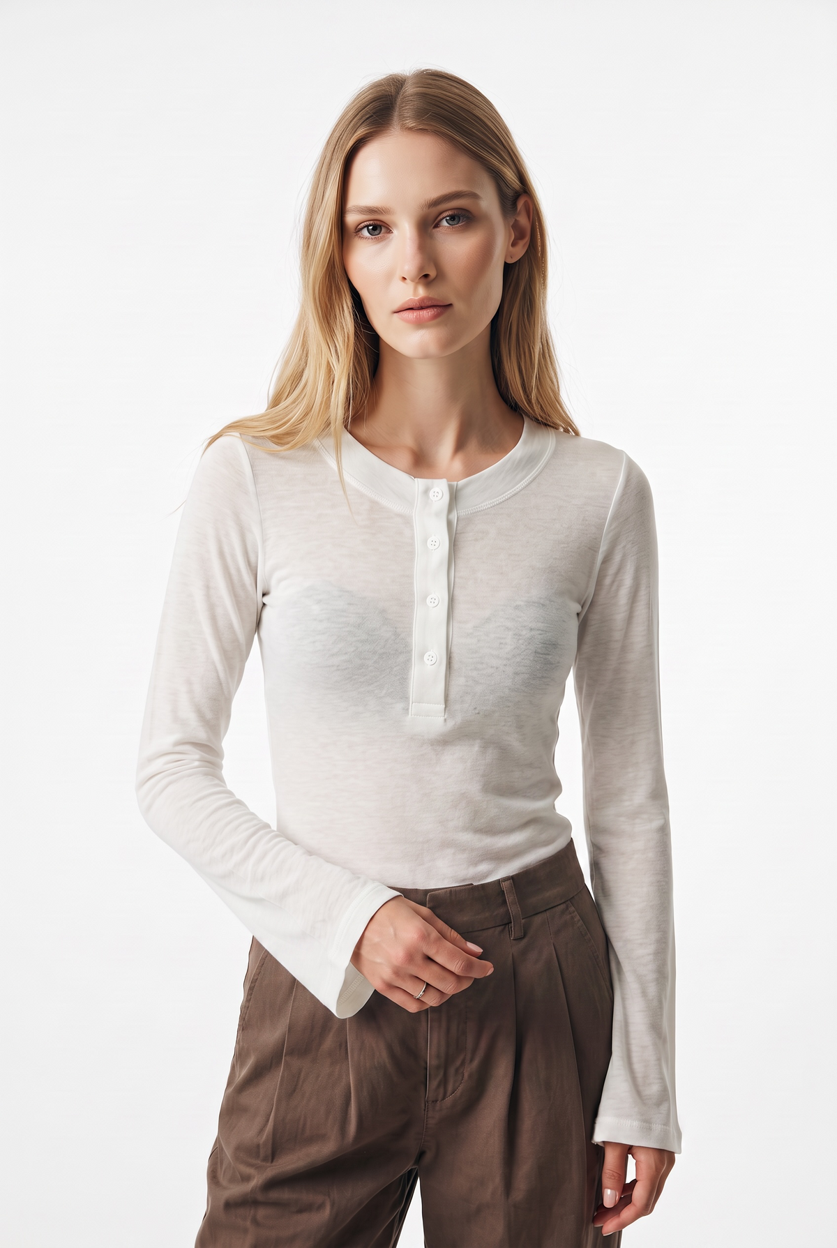 Maglia Dance body con collo serafino in misto cashmere