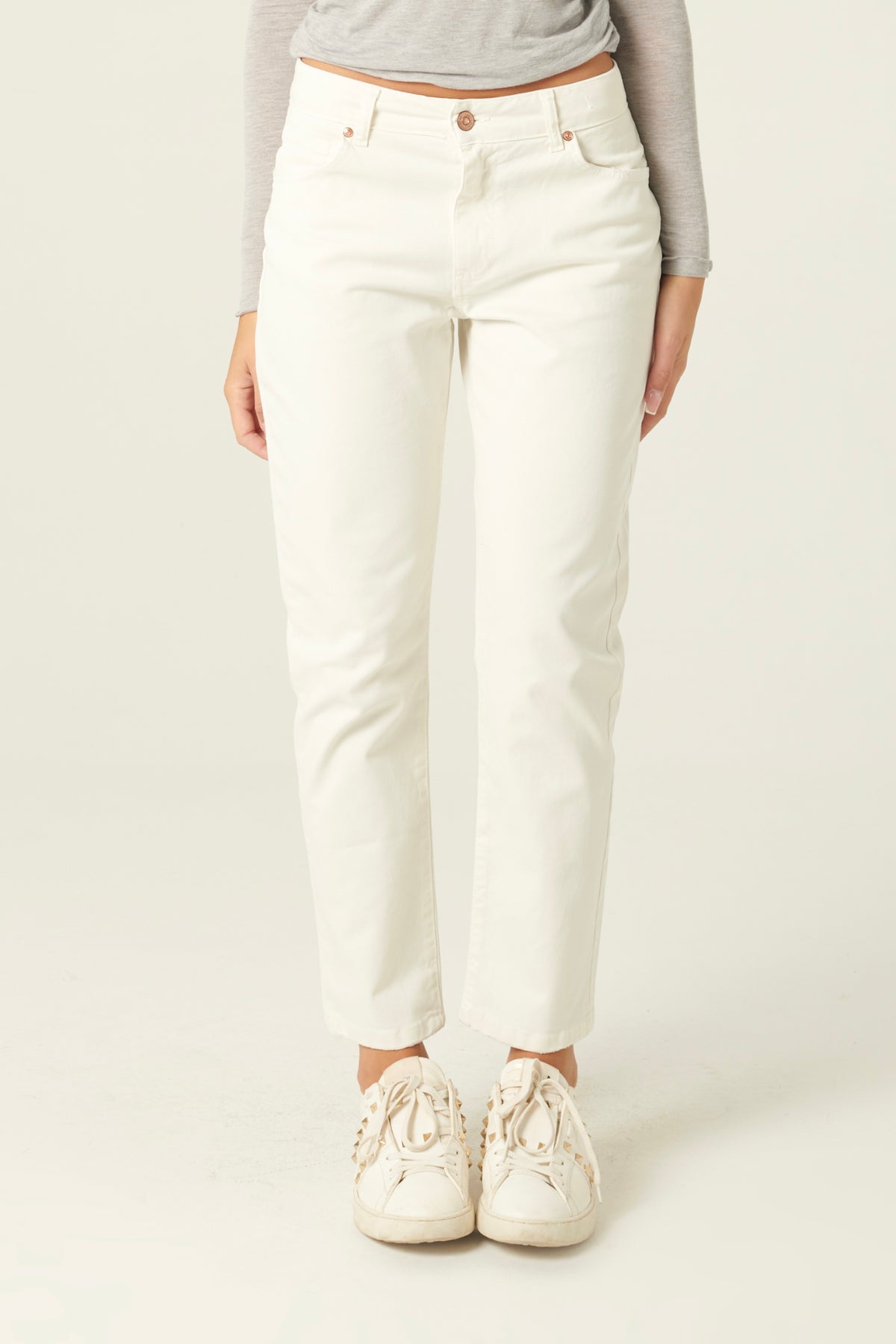 Pantaloni Ava slim regular in drill