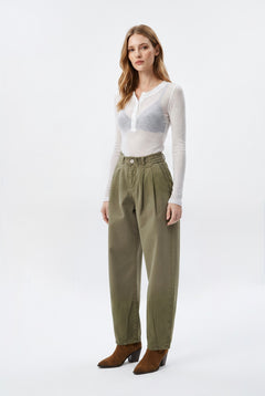 Maglia Dance body con collo serafino in misto cashmere