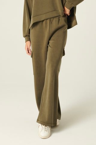 Pantaloni Wax cargo in felpa misto viscosa