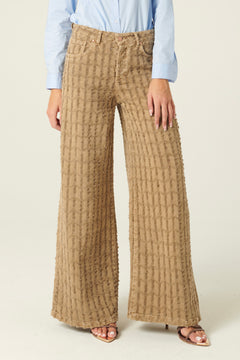 Pantaloni Alisha in drill laserato