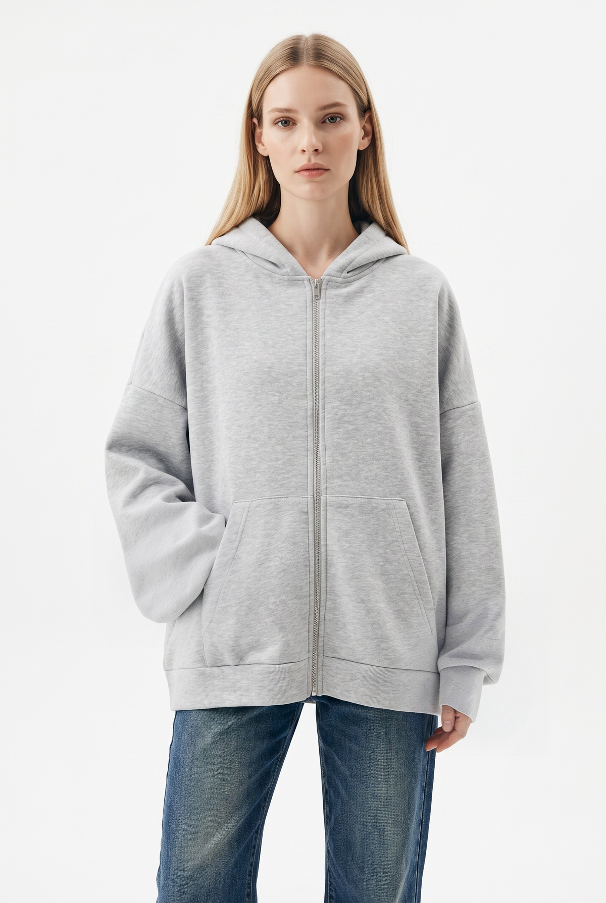 Felpa Mia bomber oversize con cappuccio in candy cotton