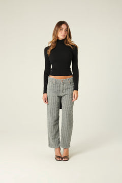 Pantaloni Giusy 90's fit in drill laserato