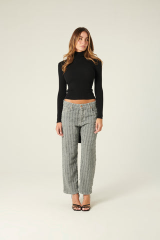 Pantaloni Giusy 90's fit in drill laserato