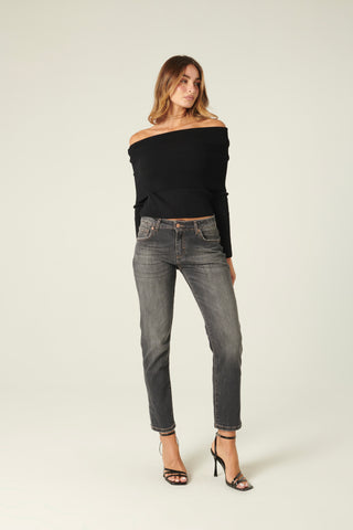 Jeans Ava slim regular in denim comfort
