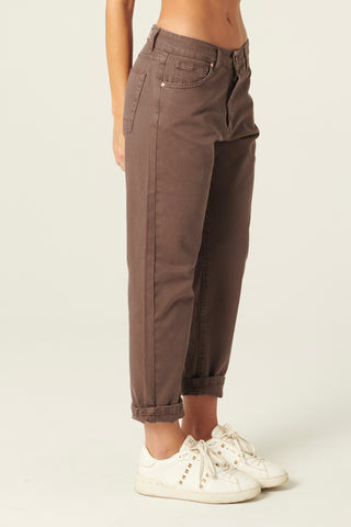 Pantaloni Abby relaxed in drill