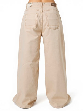 Pantaloni Becca wide leg in drill