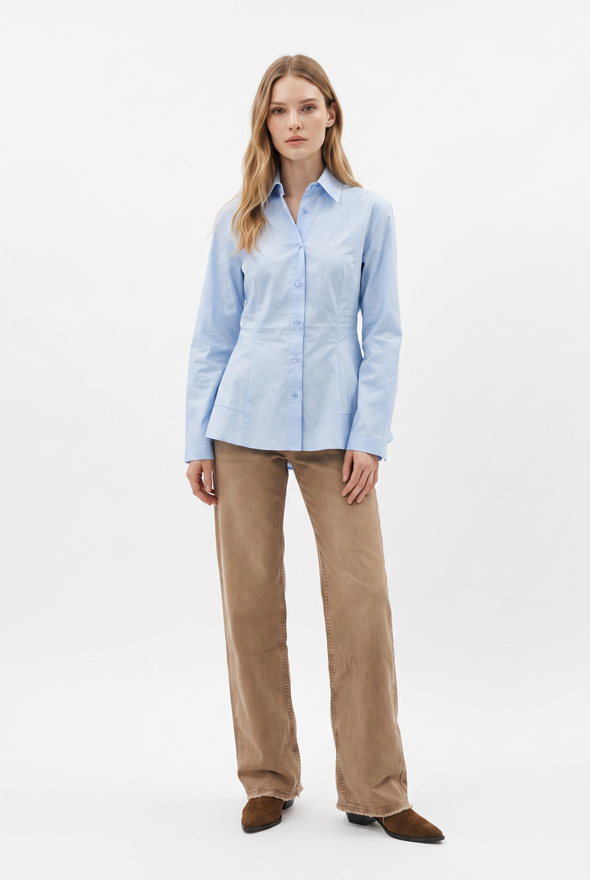 Pantaloni Star-S in gabardine effetto used