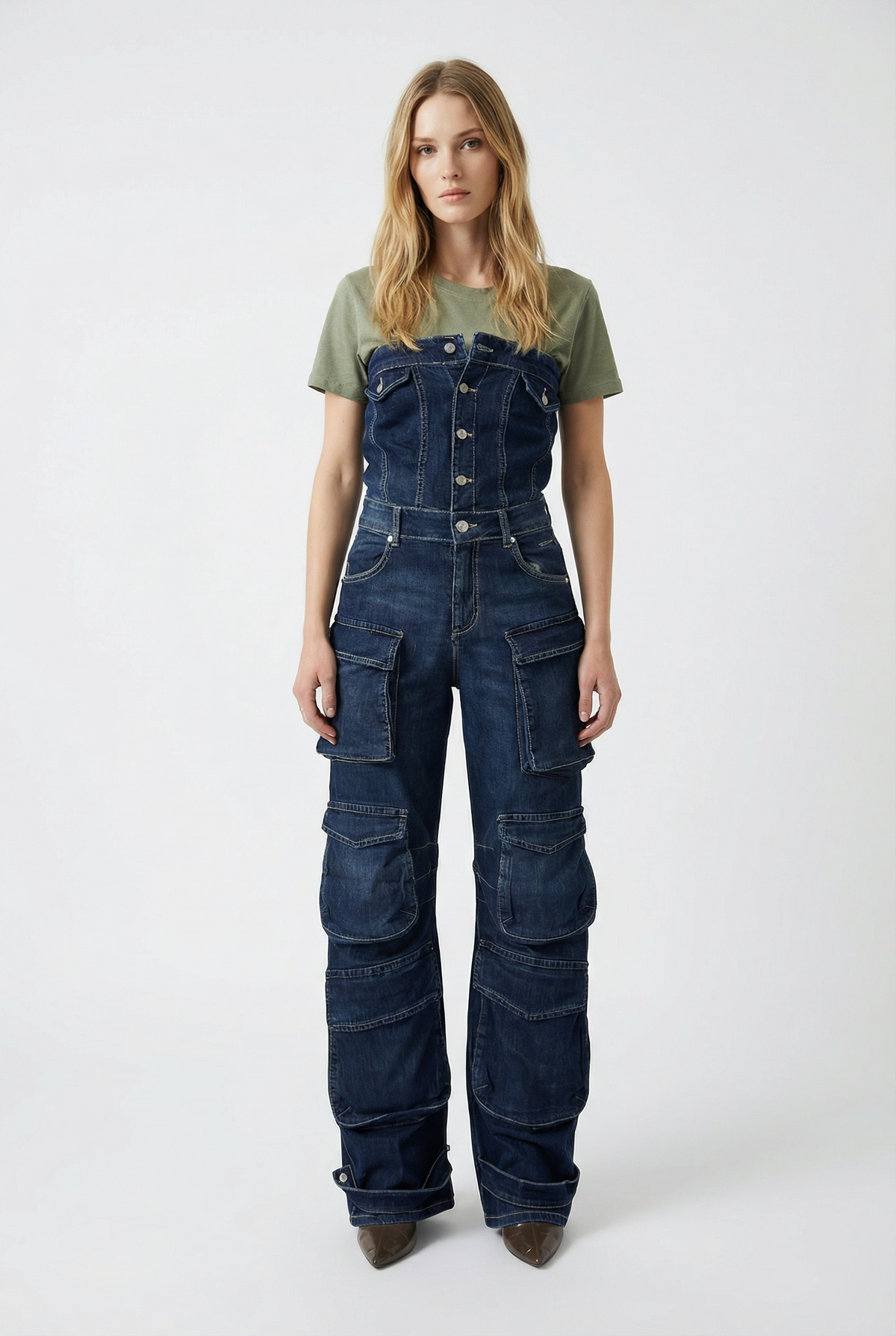 Jumpsuit Multy multipocket in denim light