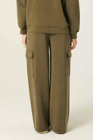 Pantaloni Wax cargo in felpa misto viscosa