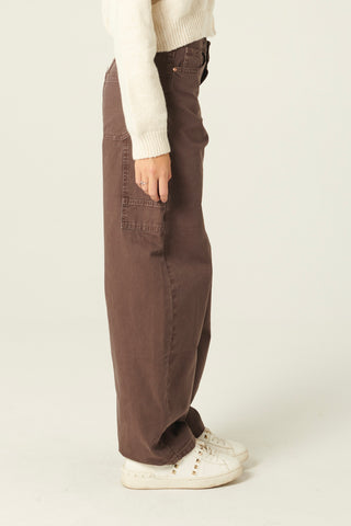 Pantaloni Charli carpenter in canvas barrel fit