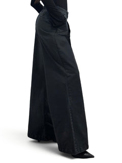 Pantaloni Jina palazzo wide leg in gabardin doppio ritorto